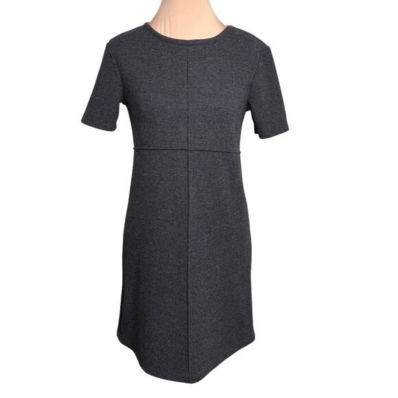 Zara Gray Short Sleeve Knit Dress - Picture 2 of 6
